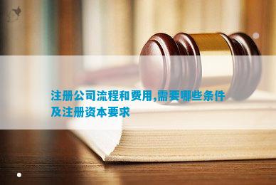 万博ManBetX注册公司流程和费用需要哪些条件及注册资本要求